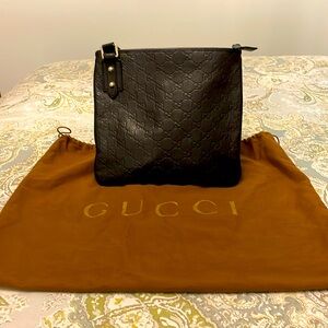 Authentic Gucci Monogrammed Black Crossbody Bag *LIKE NEW*